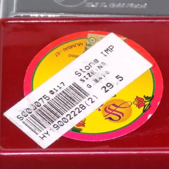 Lot of 3 Pairs NIC Saloni 23.5K Gold Plated Crystal Studded & Doll Top Earrings - Picture 5 of 12